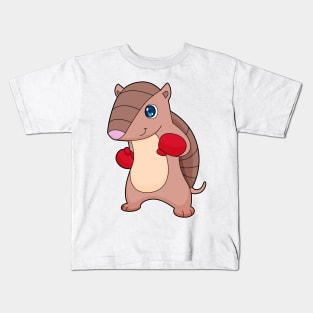 Armadillo Boxing Boxer Boxing gloves Kids T-Shirt